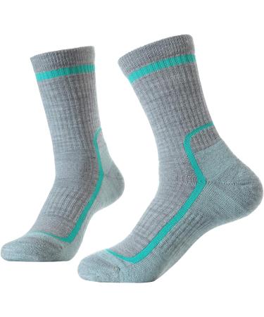 SOLAX Merino Wool Women's Hiking Crew Socks 3-Pack - Cushioned & Breathable for Trekking Outdoors | Medium Size - Buy Online on SooperMarket.com