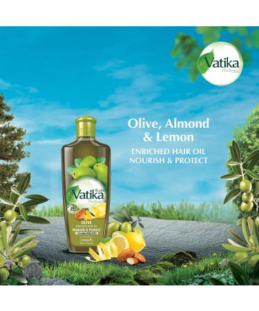 Dabur Vatika Olive Hair Oil 300ml - Enriched with Almond and Lemon Extracts - Buy Online on SooperMarket.com
