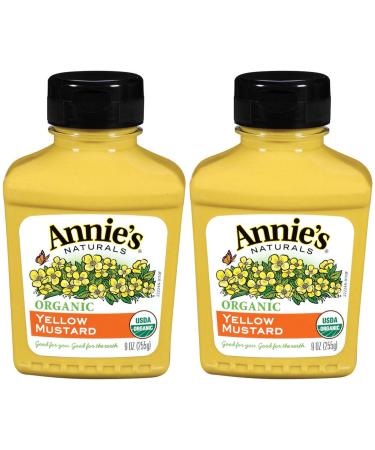 Annie's Homegrown Organic Yellow Mustard, 9 oz, 2 pk