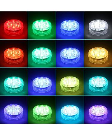 Underwater LED RGB Lights - Aled Light 13 LEDs Waterproof - 2 Pack with Remote Control for Pond Pool Vase & Fish Tank Decoration - Buy Online on SooperMarket.com