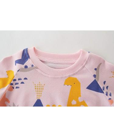 Girls Dinosaur Sweatshirt - Cotton Casual Jumper, Toddler Long Sleeve Pullover | Age 5-6 Years - Buy Online on SooperMarket.com
