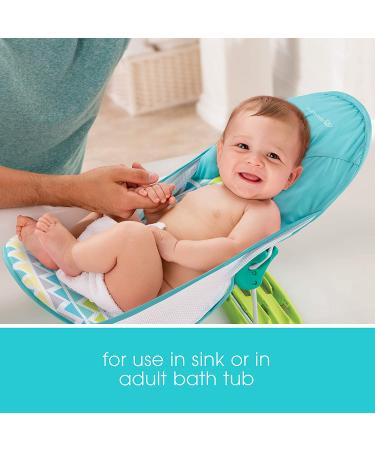 Summer Deluxe Baby Bather (Triangle Stripes) Bath Support for Use in the Sink or Bathtub Includes 3 Reclining Positions  1 Count (Pack of 1) - Buy Online on SooperMarket.com