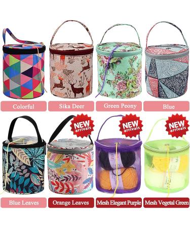 Coopay Small Yarn Storage Bag Mini Knitting Bag Yarns Drum Case for Carry Yarn Ball Crochet Kits Knitting Supplies and Sewing Accessories for Beginner Crocheter and Crafter Blue - Buy Online on SooperMarket.com