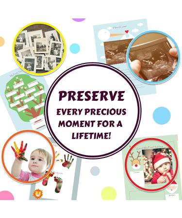 Baby Memory Book w/Keepsake Box & 30 Monthly & Baby First Milestone Stickers - Gender Neutral First Year Scrapbook Journal - Baby Photo Album for Boys & Girls - Buy Online on SooperMarket.com