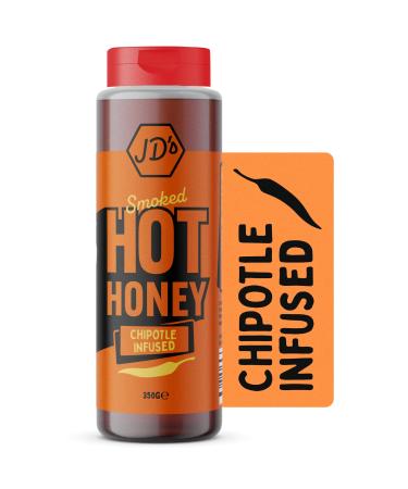 JD's Smoked Hot Honey | Chipotle Infused Honey with Chilli Flakes | Perfect for Tacos Nachos Burgers and more