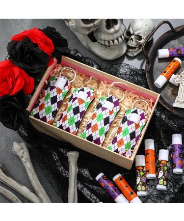 36 Pack Halloween Lip Balm & Keychain Set - Ghost Spiderweb Skull & Bat Lip Moisturizers for Party Favors & Basket Stuffers - Buy Online on SooperMarket.com