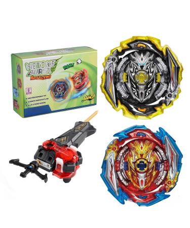 Netoke Gyro Burst Kreisel Set 4D Metall Fusion Kampf Kreisel with Battling Launcher Gift Set Youth Fighting Games Competition Toys Models: B-173-1+B-173-2 173-1+173-2