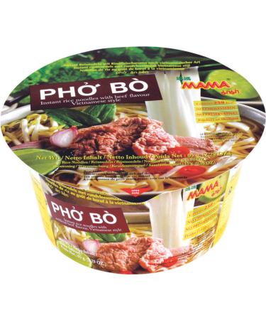 MAMA - Instant Reis Nudeln Pho Bo Sch ssel - Multipack (24 X 65 GR) Bowl Nudeln Pho Bo 16.25 g (24Pack)