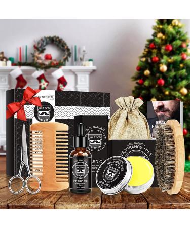 Beard Kit for Men - Beard Care Set with Oil, Balm, Brush, Comb, Scissors & Ebook - Perfect Anniversary Gift for Him - Buy Online on SooperMarket.com