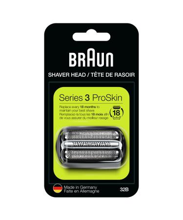 Braun Series 3 32B Foil & Cutter Replacement Head, Compatible with Models 3000s, 3010s, 3040s, 3050cc, 3070cc, 3080s, 3090cc (Packaging May Vary)