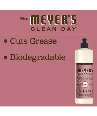 Mrs. Meyer's Liquid Dish Soap Rosemary - 16 Fl Oz | Eco-Friendly & Effective Cleaning for All Your Dishes | International Shipping Available - Buy Online on SooperMarket.com
