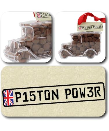 ButtonChocs Chocolate Vintage Car - Piston Power. Belgian Milk Chocolate Car Gift. - Buy Online on SooperMarket.com