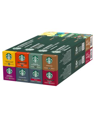 STARBUCKS Trial Set by Nespresso Coffee Capsules 8 x 10 (80 Capsules) - Exclusively at Amazon 10 pieces (8-pack) Trial Set (80) Single