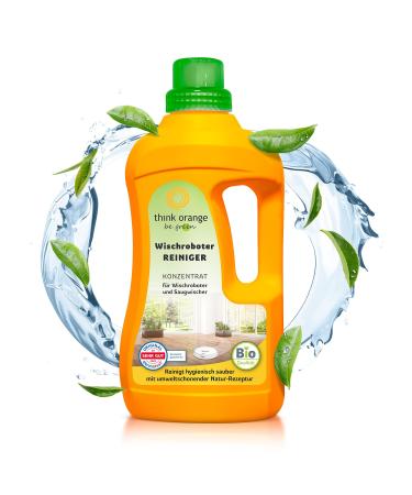 Soil cleaner for moped robot (1l) |Cleaning agent concentrate for all wiping robots & suction wipers |Remove dirt |Foam arm & strip -free for all surfaces |Bio |Think Orange Be Green 1 L (1 Pack)
