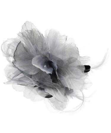 GALPADA Pearl Organza Flower Hair Clip Tiara Hair Pin Hair Barrettes Hair Decorations for Women Fashion Hair Clips Vintage Hair Accessories for Women Temperament Miss Grip Yarn