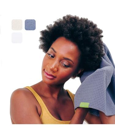 AQUIS Original Waffle Hair Towel - Ultra Absorbent Dark Grey Microfiber Towel for Thick Hair - Buy Online on SooperMarket.com