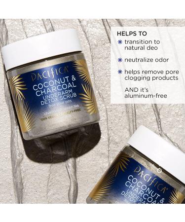 Pacifica Coconut & Charcoal Underarm Detox Scrub 7 oz | Natural Odor Control & Skin Care - Buy Online on SooperMarket.com
