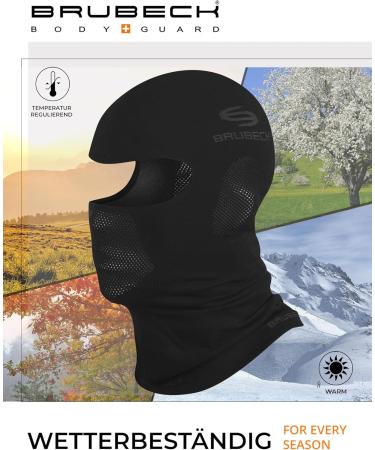 Brubeck Storm Hood for Ladies & Men | Balaclava & Ski Mask | Wind & Motorcycle Face Mask Black S-M - Best for Outdoor Sports - Buy Online on SooperMarket.com