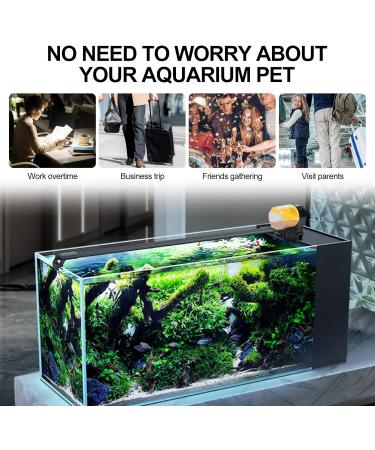 Podazz Automatic Fish Feeder 100/210ml Fish Food Dispenser Aquarium Tank Auto Timer with Two Feeding Boxes for Holiday Vacation Weekend Yellow - Buy Online on SooperMarket.com