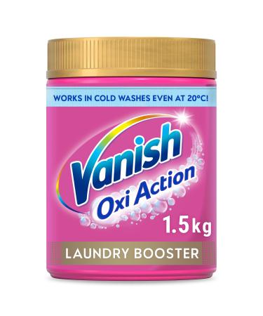 Vanish Gold Oxi Action Laundry Booster & Stain Remover Powder for Colours 1.5 Kg Back to School Removes School Stains in Just 30 Minutes Keeps Colours Bright Safe on School Uniforms