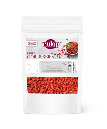Rulop Dried Goji Berries - 1kg - Premium Quality Vegan Resealable Pouch