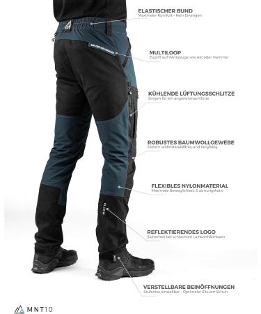MNT10 Ocean Blue Hiking Pants for Men - Lightweight Breathable Water-Repellent Outdoor Gear with Practical Pockets & Robust Seams - Buy Online on SooperMarket.com