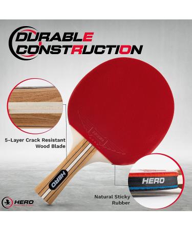 Premium Ping Pong Paddles Set of 4 with Balls and Carrying Case - High Performance 3-Star Table Tennis Set - Buy Online on SooperMarket.com