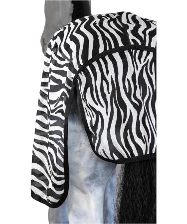 RL24 Zebra Flying Ceiling Horse Blanket | Tear-Resistant Fine-Meshed WeideDecke | Insect Protection & Extra Long Pages | Outdoor Use | 125cm Black & White - Buy Online on SooperMarket.com