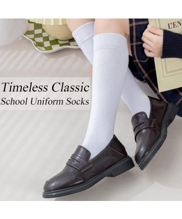 Girls Knee High School Uniform Socks 3-Pack - White - Ages 5-7 - Buy Online on SooperMarket.com
