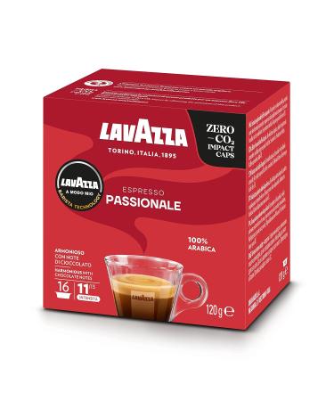 Buy Lavazza A Modo Mio Espresso Passional - 16 Capsules | 100% Arabica Caramel & Chocolate Notes Intensity 11/13 - Dark Roast | International Shipping - Buy Online on SooperMarket.com