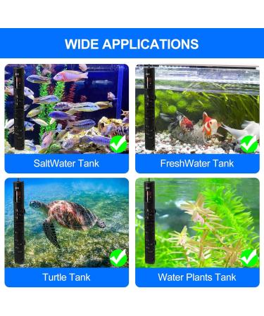 Podazz Aquarium Heater 100W - Immersion Heating for Fish & Turtles Quartz Glass Adjustable Temperature Controller - Buy Online on SooperMarket.com