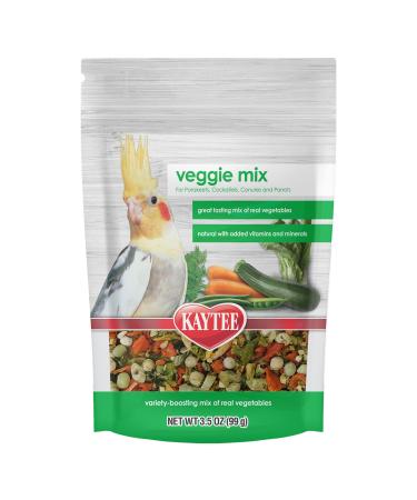 Kaytee Freeze Dried Treat Food Mix for Parakeets, Cockatiels, Conures, and Parrots Vegetable
