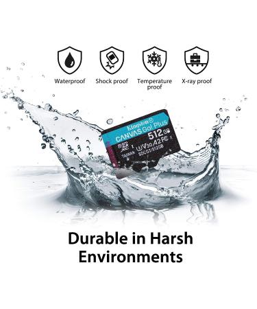 Kingston 128GB microSDXC Canvas Go Plus Memory Card | 170MB/s Read Speed | UHS-I, C10, U3, V30, A2/A1 | Includes Adapter | Fast 128GB microSD Card - Buy Online on SooperMarket.com