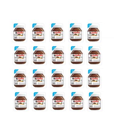 Mini Nutella Cups, 20 Pack of 0.52oz Nutella Mini Cups by Inspired Candy. Single Serve Nutella Spread.