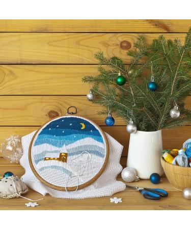 Caydo 4 Set Embroidery Hoops - Imitated Wood Display Frames for Craft Sewing and Decoration - Buy Online on SooperMarket.com