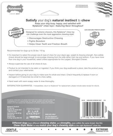 Interpet Nylabone Dura Chew - Y-Shaped Wolf Chewing Bone | Long-Lasting MM Chicken Flavor | International Shipping Available - Buy Online on SooperMarket.com