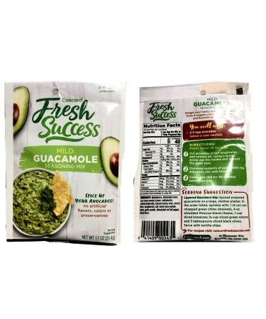 Concord Foods Mild Guacamole Seasoning Mix 1.1 oz (Pack of 18) - Delicious Blend for Guacamole - Buy Online on SooperMarket.com