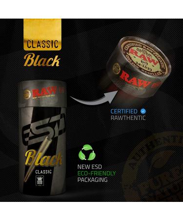 RAW Black Cones King Size 100 Pack - Natural Pre Rolled Rolling Papers with Tips & Packing Tubes | Slow Burning & Extra Fine for Thin, Translucent Paper | 100 Count - Buy Online on SooperMarket.com
