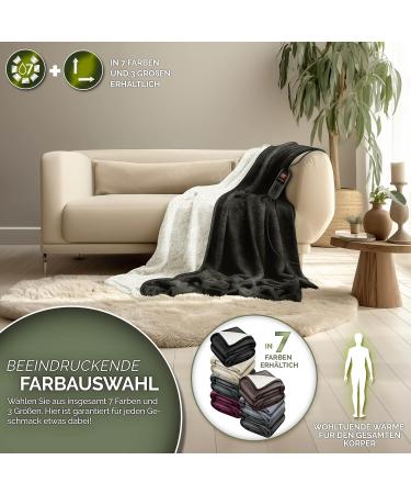 Sinnlein Electric Heating Ceiling 160x120cm - T V S d GS Certified | 9 Temperature Levels | Automatic Switch-Off | Cuddly Blanket for Bed & Sofa | Digital Timer Display - Buy Online on SooperMarket.com
