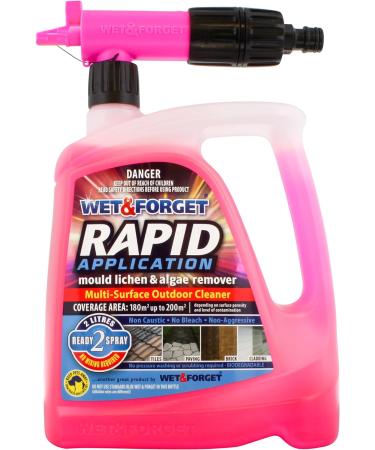 Wet & Forget Rapid Application Mould Lichen and Algae Remover Outdoor Cleaning Solution Black Mould Remover Bleach Free 2 Litre & Window Exterior Glass Cleaner Streak-Free 2 Litre Remover+ Glass Cleaner - Buy Online on SooperMarket.com