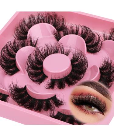 wiwoseo Lashes Mink Fluffy Dramatic False Eyelashes D Curly Faux Mink Lashes Look Like Extension 20MM Eyelashes 3D Effect Natural Volume Crossing Fake Eyelashes Z-20MM-ii