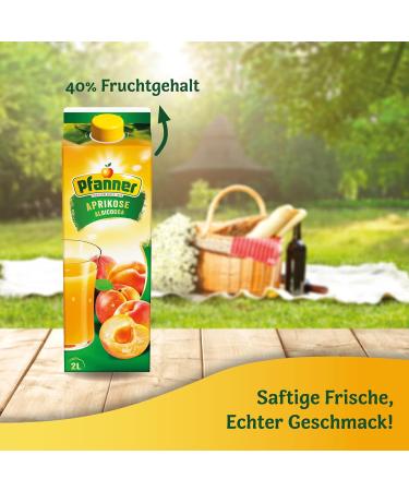 Pfanner Apricot Nectar 2L - Delicious Fruit Drink with 40% Apricot Content | Buy Internationally - Buy Online on SooperMarket.com