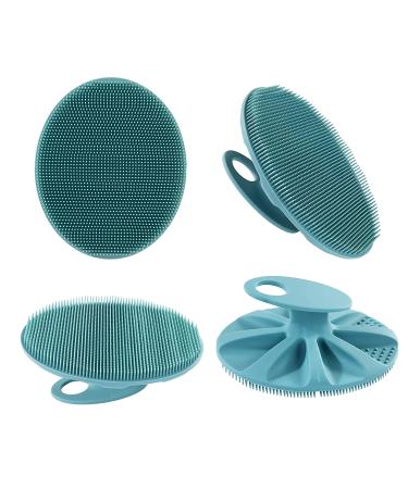 Soft Silicone Body Cleansing Brush - Exfoliating Shower Scrubber for All Skin Types (Dark Green) - Buy Online on SooperMarket.com