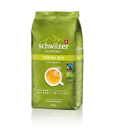 Buy Schwiizer Sch mli Crema Organic Bean Coffee 750g - Fairtrade Medium Roast Intensity 3/5 - Shop Internationally - Buy Online on SooperMarket.com