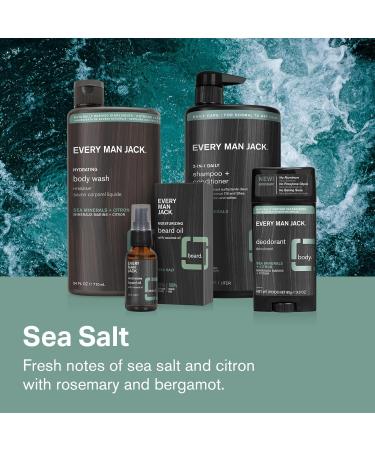 Every Man Jack Men's 2-in-1 All Over Bar - Sea Salt (Pack of 3) | Parabens-free, Pthalate-free, Dye-free | Cruelty Free & Eco-Friendly Packaging - Buy Online on SooperMarket.com