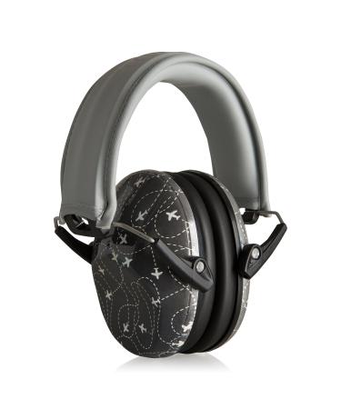 Muted Designer Hearing Protection for Infants & Kids - Adjustable Children's Ear Muffs from Toddler to Teen One Size Aero Gray