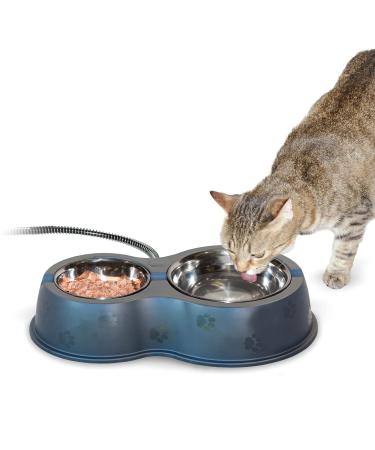 K&H Pet Products Thermo-Kitty Caf Outdoor Heated Cat Bowl - No More Frozen Food or Water Recyclable Box Frustration-Free Packaging