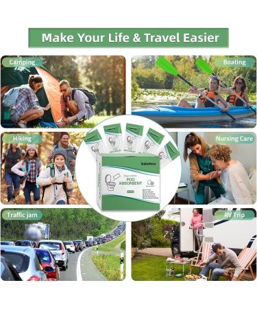 Sailortenx Poo Absorbent Gel 15 Pack - Eco-Friendly Portable Toilet Chemicals for Camping - Liquid Waste Treatment for Emergency Toilets - Buy Online on SooperMarket.com