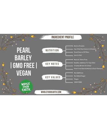 Wholefood Earth Pearl Barley 2 kg | GMO Free | High Fibre 2kg - Buy Online on SooperMarket.com