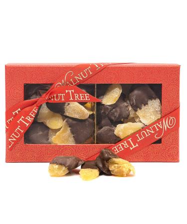 Walnut Tree | Spicy Ginger slices half dipped by hand in a rich Dark Chocolate | Suitable for Vegan Vegetarian and Gluten Free Diets | 200g Ginger 200g